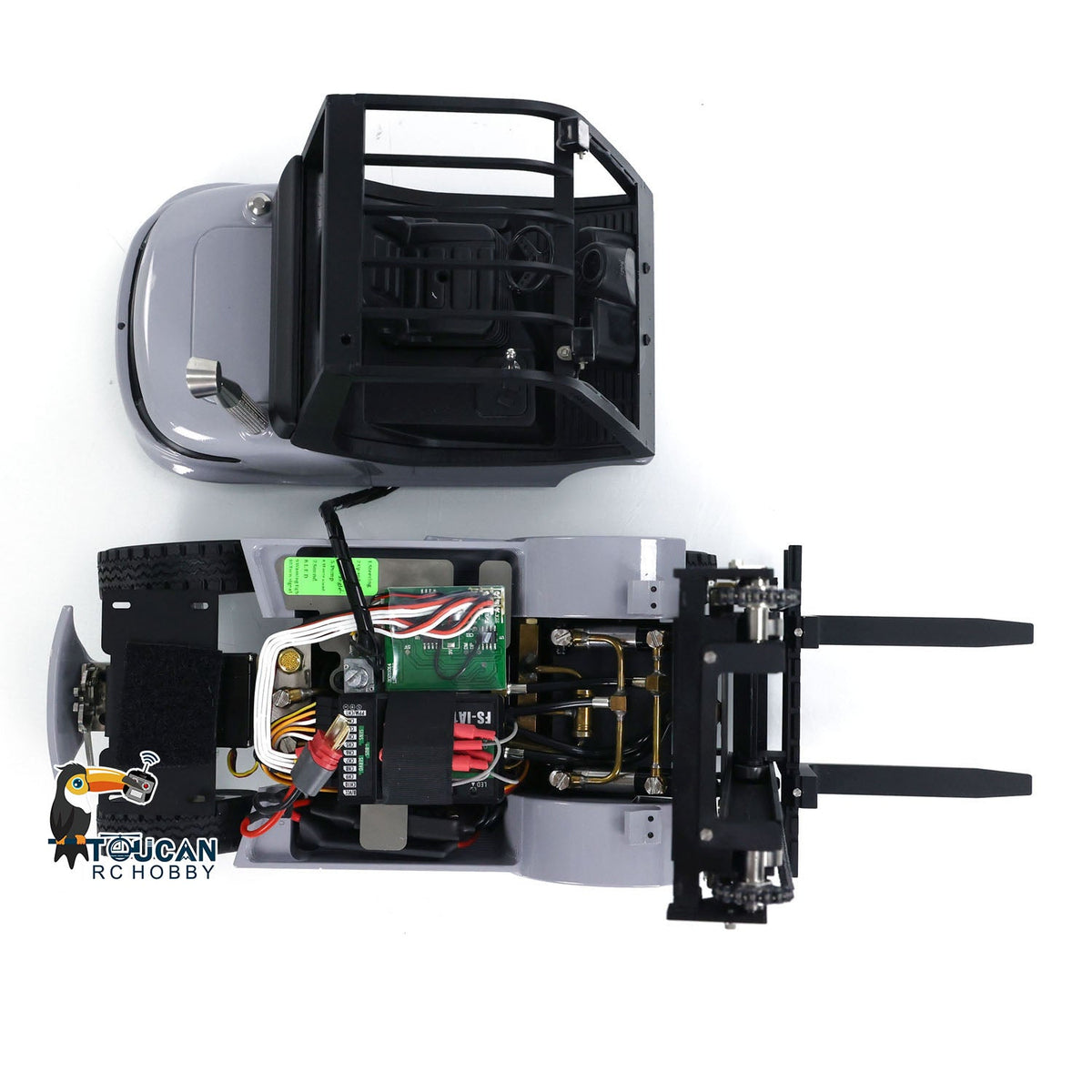 TOUCAN RC HOBBY 1/14 Metal LESU Assembled and Painted RC RTR Model forklift Truck Light Sound Motor Servo ESC Flysky FS Transmitter Receiver