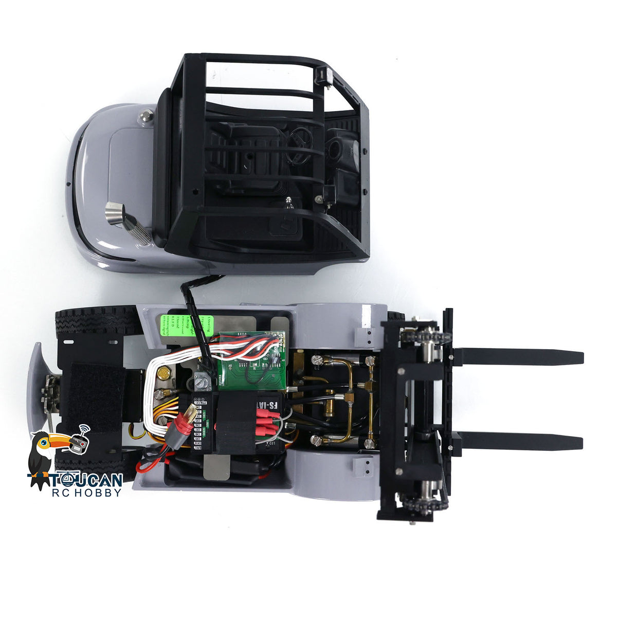 €100 OFF 11.11 BIG SALE 1:14 LESU RC Hydraulic Forklift Metal RTR Remote Control Fork Lift Truck Model