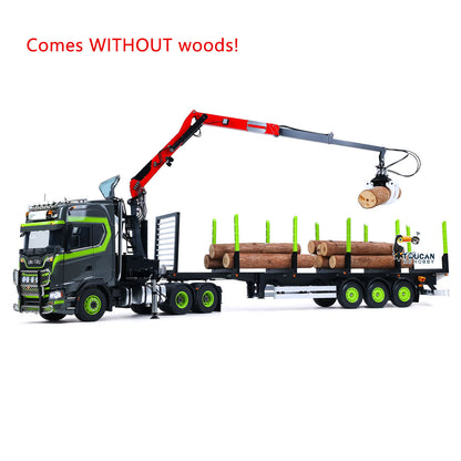 In Stock TOUCAN RC HOBBY Assembled 6X6 Metal Chassis 1/14 RC Tractor Truck 770S Hydraulic Crane Logging Trailer PL18EV Lite