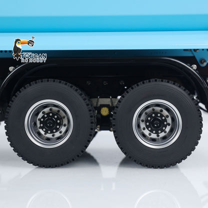 MD 1/14 8x8 Metal RC Hydraulic Dump Tipper Truck 2-Speed Transmission CNC Differential Lock Axles Sound Light System ST8 Remote Controller
