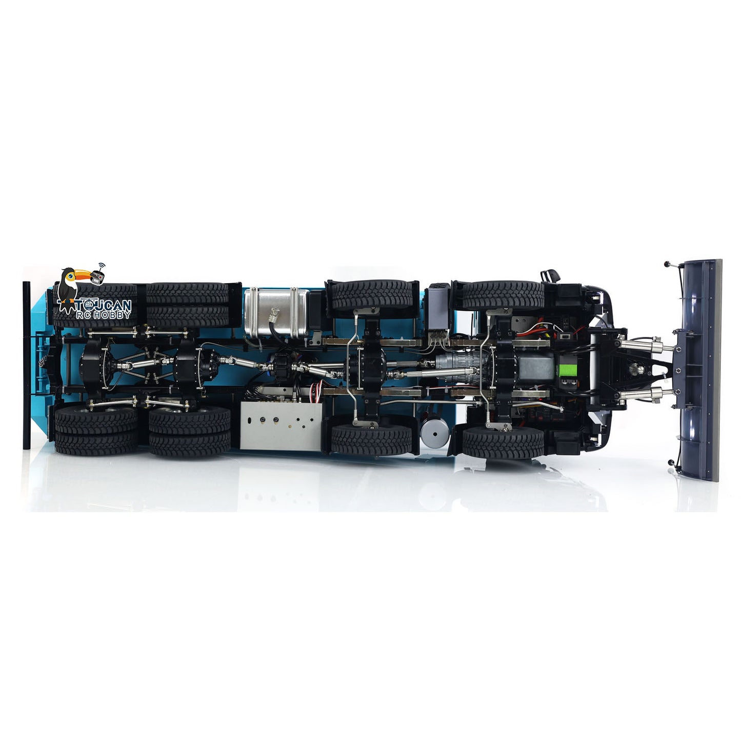 MD 1/14 8x8 Metal RC Hydraulic Dump Tipper Truck 2-Speed Transmission CNC Differential Lock Axles Sound Light System ST8 Remote Controller