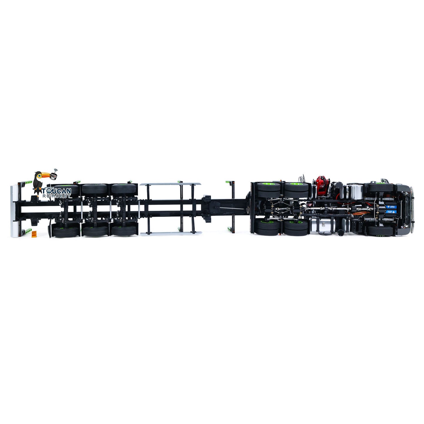 In Stock TOUCAN RC HOBBY Assembled 6X6 Metal Chassis 1/14 RC Tractor Truck 770S Hydraulic Crane Logging Trailer PL18EV Lite