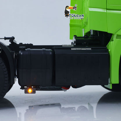 1/14 6*4 RC Tractor Truck 3363 Remote Control Lorry Car Model 540 Brushed Motor 60A ESC Openable Door Flysky I6S Radio RTR
