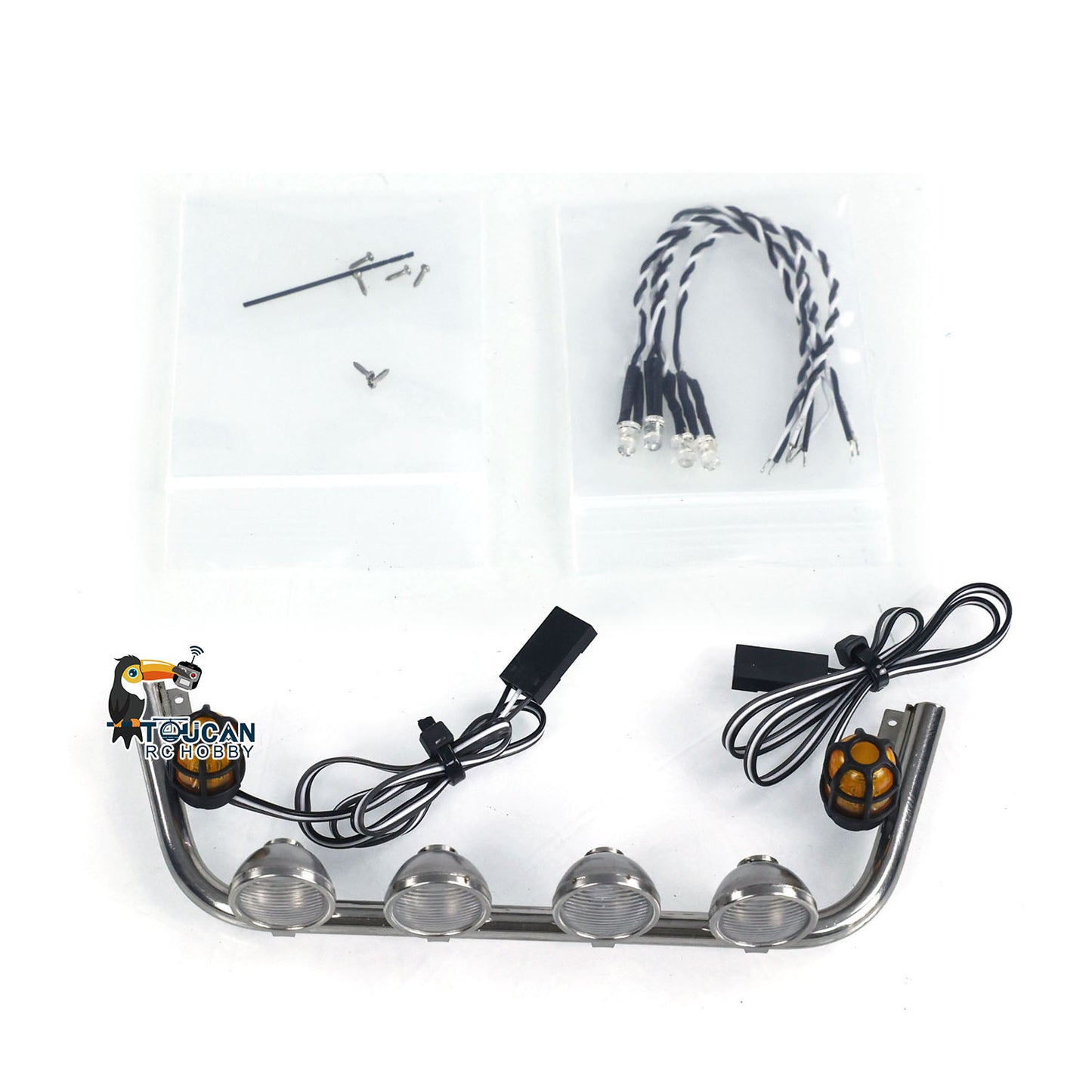 Kabinendach Low-Top K3363 Spot Light Bar Lampe LED Rundumlicht für 1/14 RC Truck Cars Ferngesteuerter Dumper