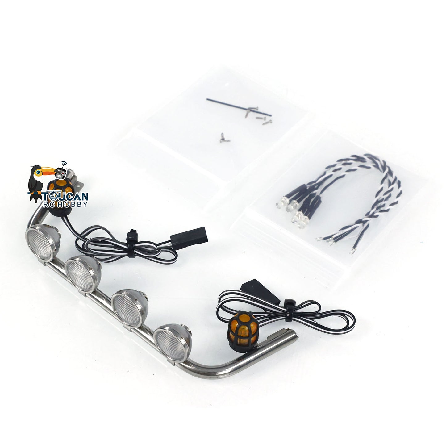 Kabinendach Low-Top K3363 Spot Light Bar Lampe LED Rundumlicht für 1/14 RC Truck Cars Ferngesteuerter Dumper