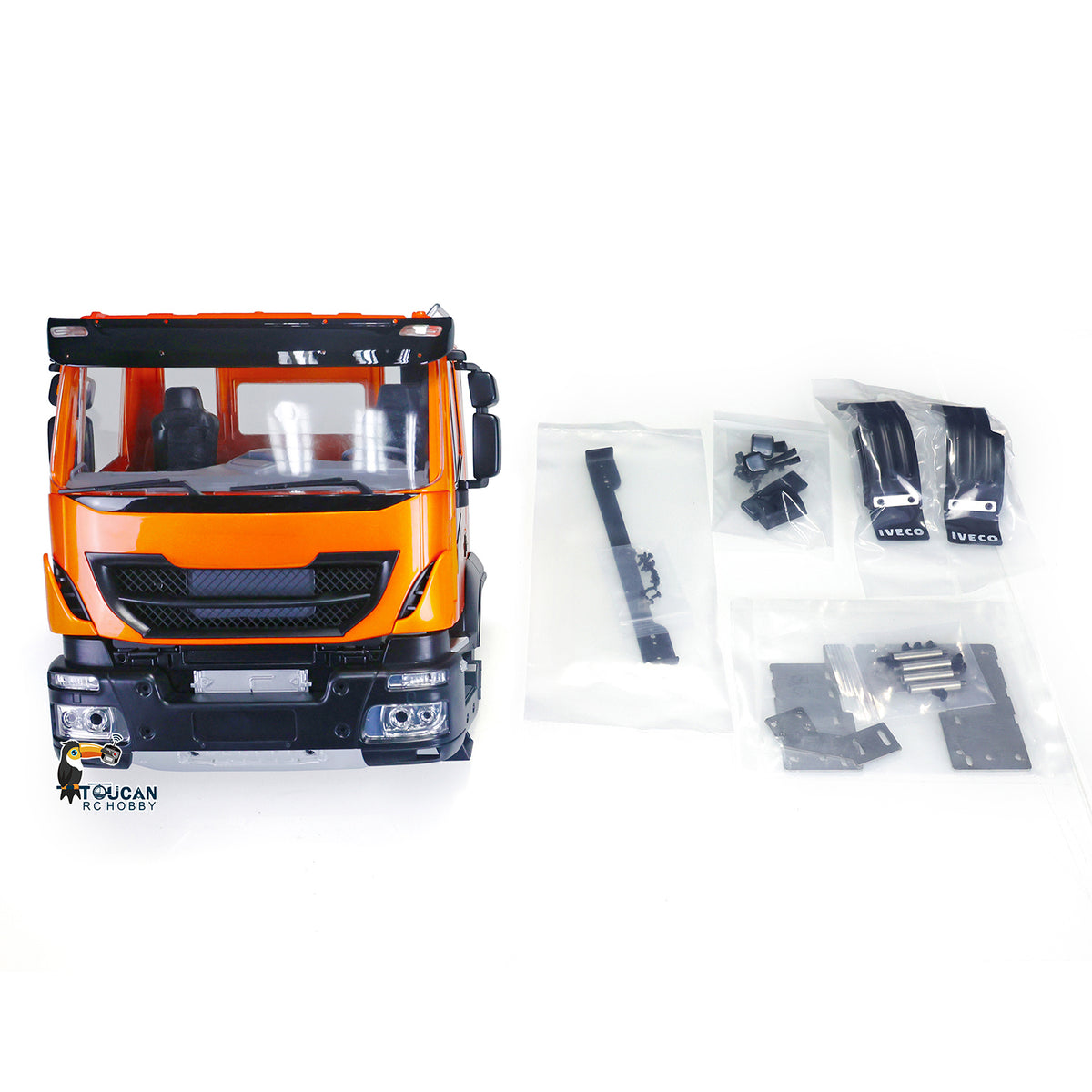 TOUCAN RC HOBBY 1 Set of Cabin Shell Parts With Interior For 1/14 Scale RC Tractor Truck Dumper Car Tipper Model DIY Cars Parts