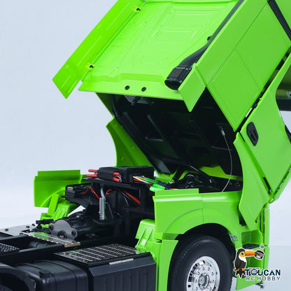 1/14 6*4 RC Tractor Truck 3363 Remote Control Lorry Car Model 540 Brushed Motor 60A ESC Openable Door Flysky I6S Radio RTR