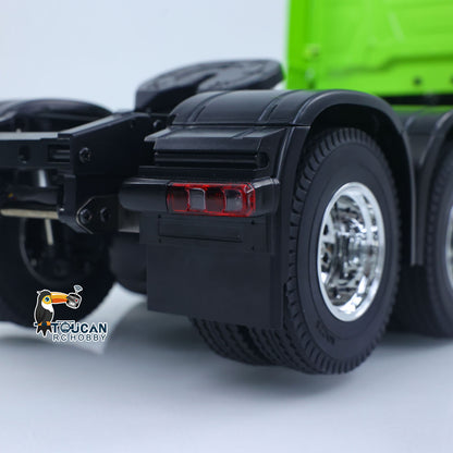 1/14 6*4 RC Tractor Truck 3363 Remote Control Lorry Car Model 540 Brushed Motor 60A ESC Openable Door Flysky I6S Radio RTR