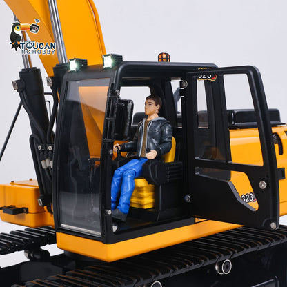 TOUCAN RC HOBBY Fast Free Shipping Metal 1/12 Hydraulic Remote Control Excavator 323GX 3 Way Valve RC Digger Model Quick Coupler Flysky ST8 Radio Battery