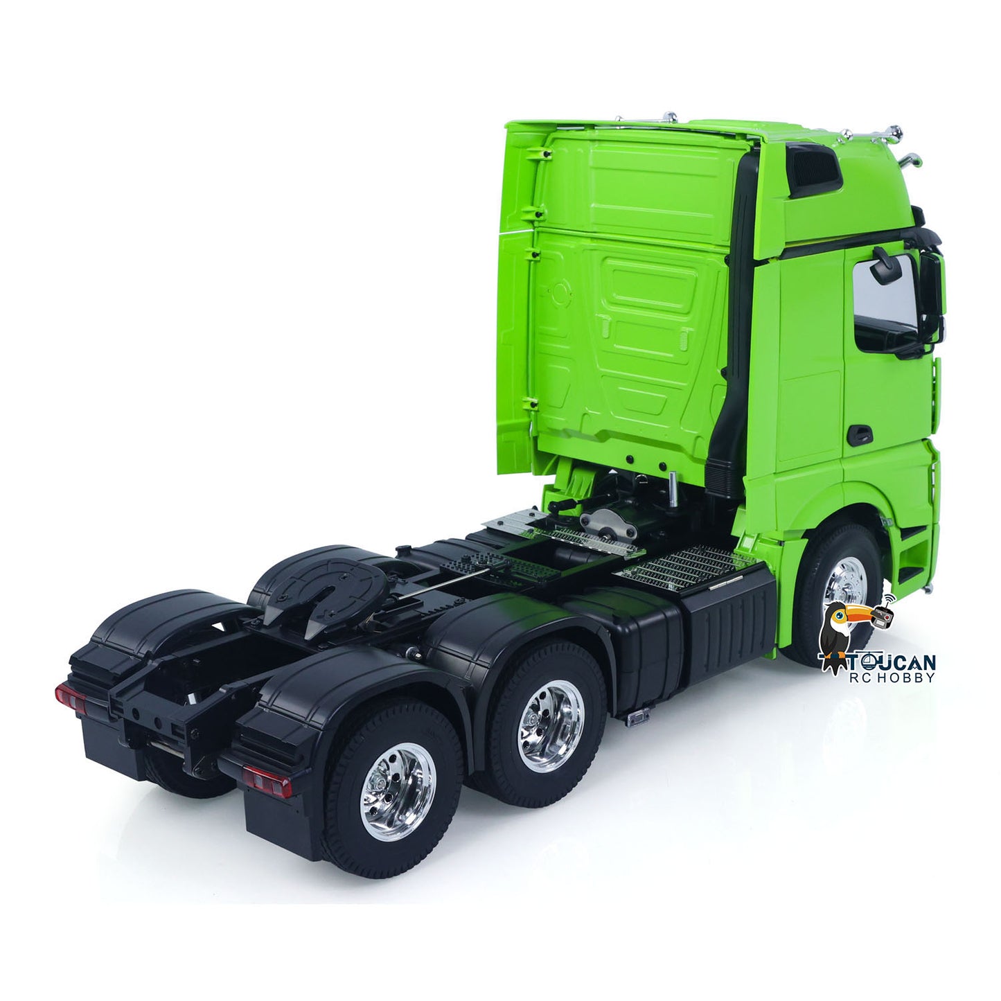 1/14 6*4 RC Tractor Truck 3363 Remote Control Lorry Car Model 540 Brushed Motor 60A ESC Openable Door Flysky I6S Radio RTR