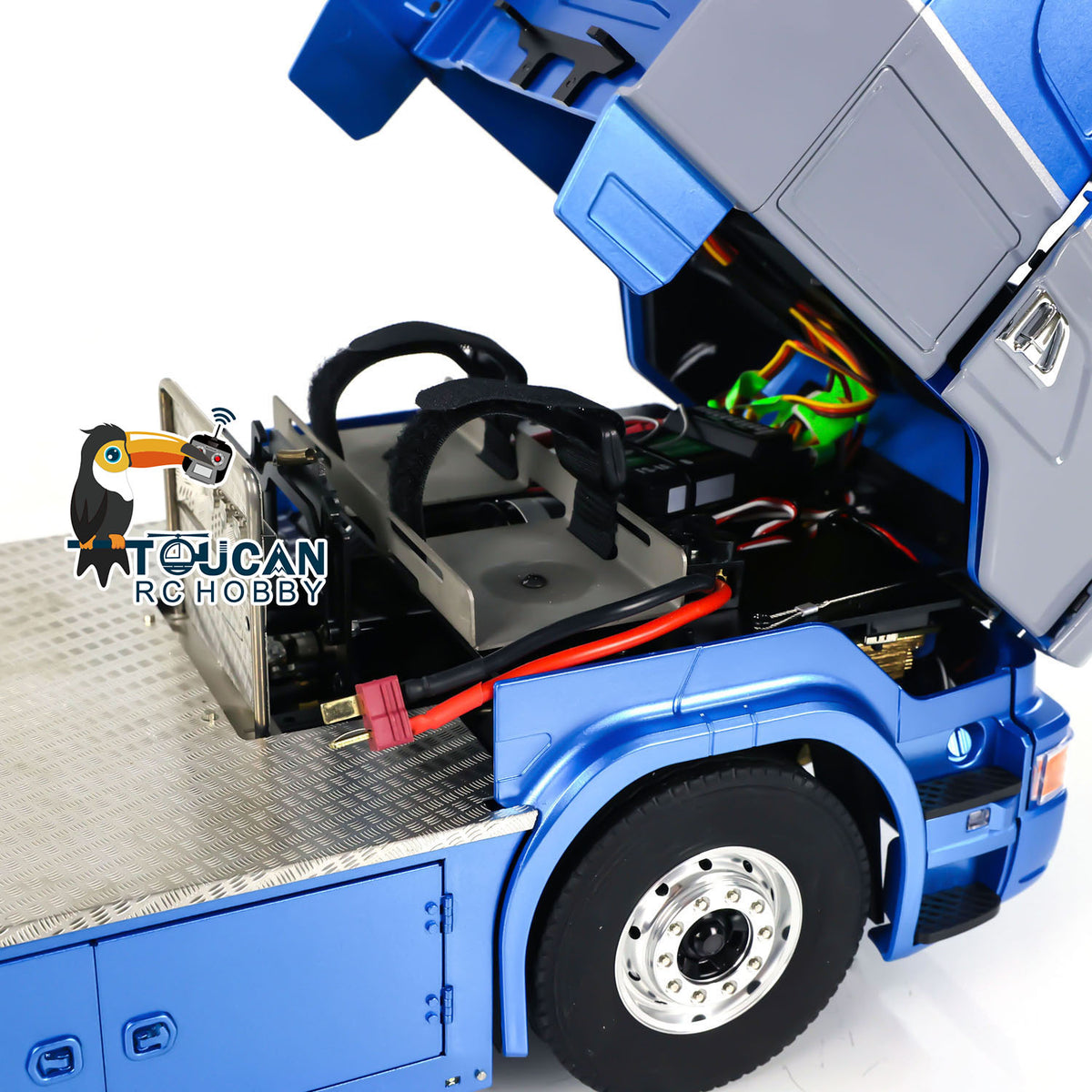 TOUCAN 1/14 RTR RC Sattelzugmaschine 4x4 Chassis Funkfernsteuerung Fahrzeugmodell Ton Licht Rauch I6S Funksystem