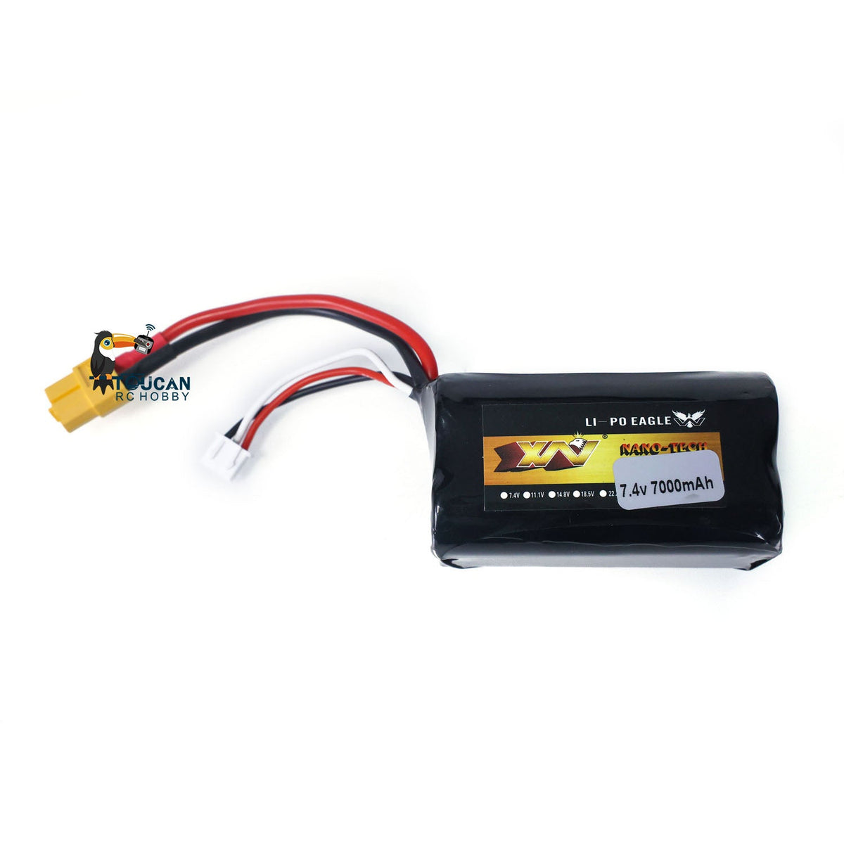 7.4V Li-polymer Battery 7000mAh for Heng Long 1/16 RC Tank T72 T90 3938 3939 Model
