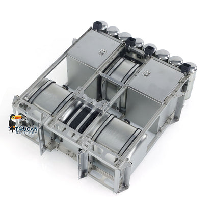 8x8 770 1/14 Metallchassis für RC Traktor LKW Modell 3-Gang-Getriebe Differentialsperre Achsen DIY Modell Motor
