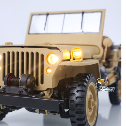 HG 1/14 4x4 Elektrischer Militär-LKW HG4 58 Cabrio Geländewagen Kampffahrzeug Ferngesteuertes Auto 2-Gang Licht Sound Motor Modell