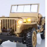 HG 1/14 4x4 Electric Military Truck HG4 58 Convertible Off Road Combat Vehicle Remote Control Car 2Speed Light Sound Motor Model