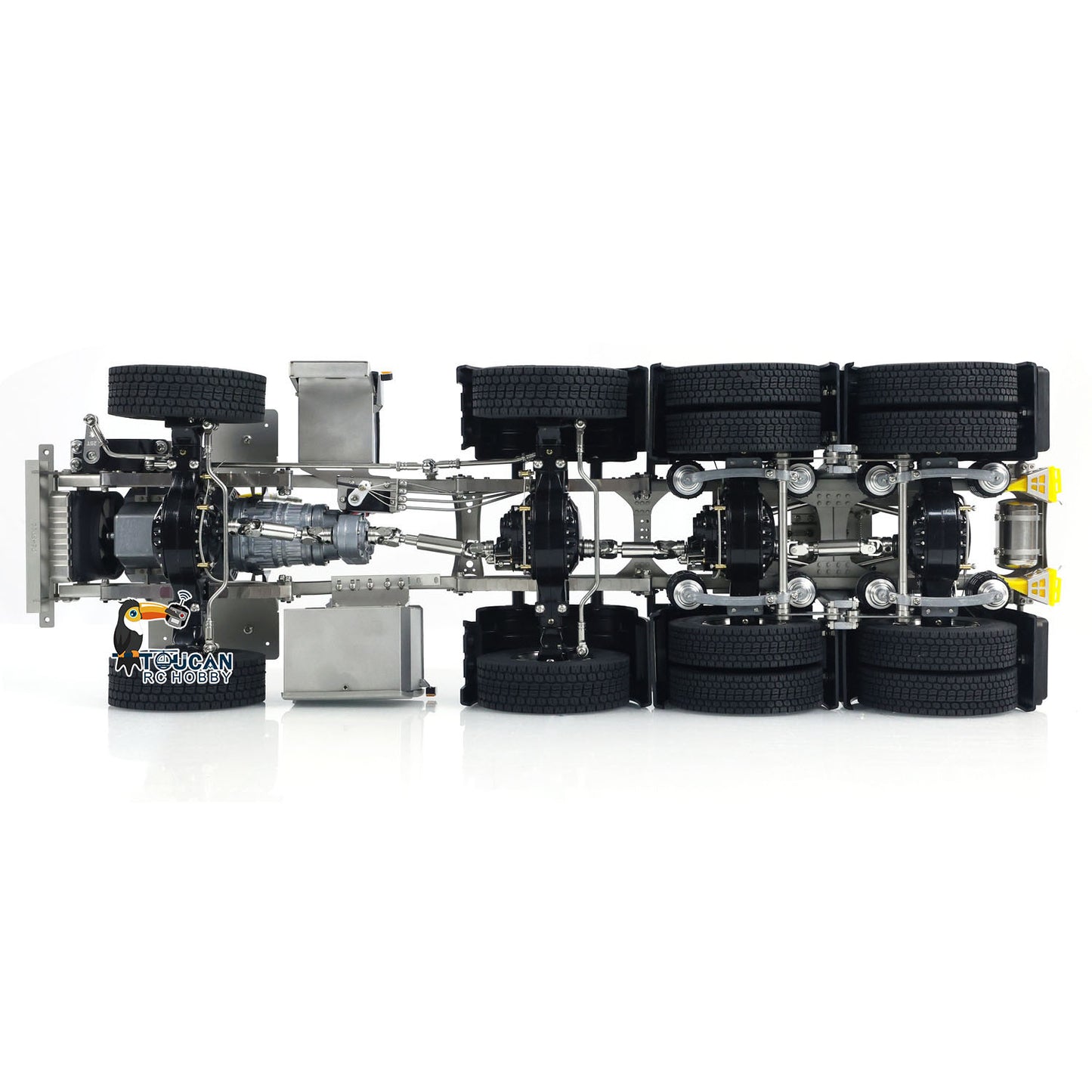 8x8 770 1/14 Metallchassis für RC Traktor LKW Modell 3-Gang-Getriebe Differentialsperre Achsen DIY Modell Motor