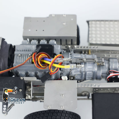 8x8 770 1/14 Metallchassis für RC Traktor LKW Modell 3-Gang-Getriebe Differentialsperre Achsen DIY Modell Motor