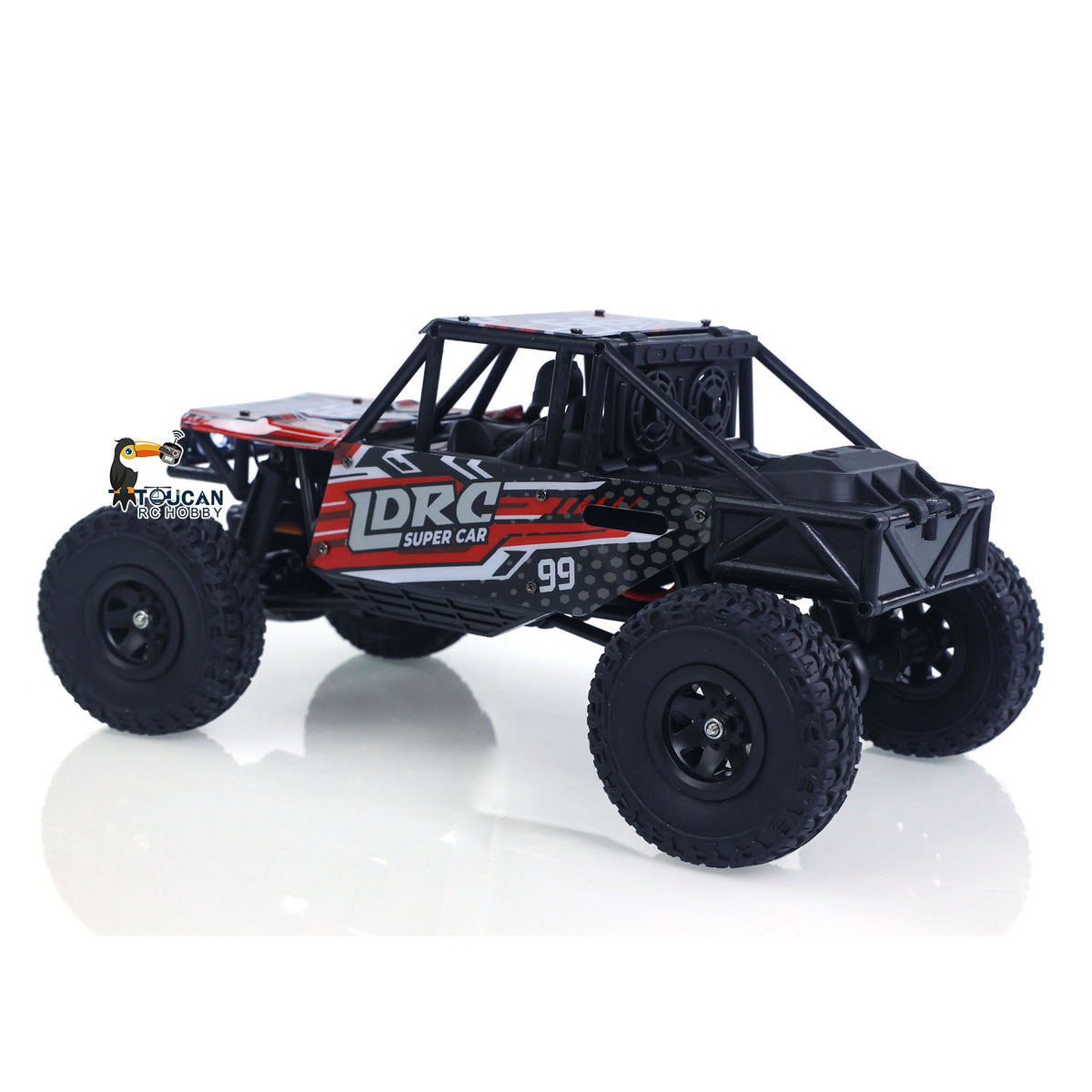LDRC LD18499 1/18 2,4G RC Kletterauto 4*4 Ferngesteuertes Fahrzeug 280 Bürstenmotor ESC Ready to Go Batterie Servo USB Ladung