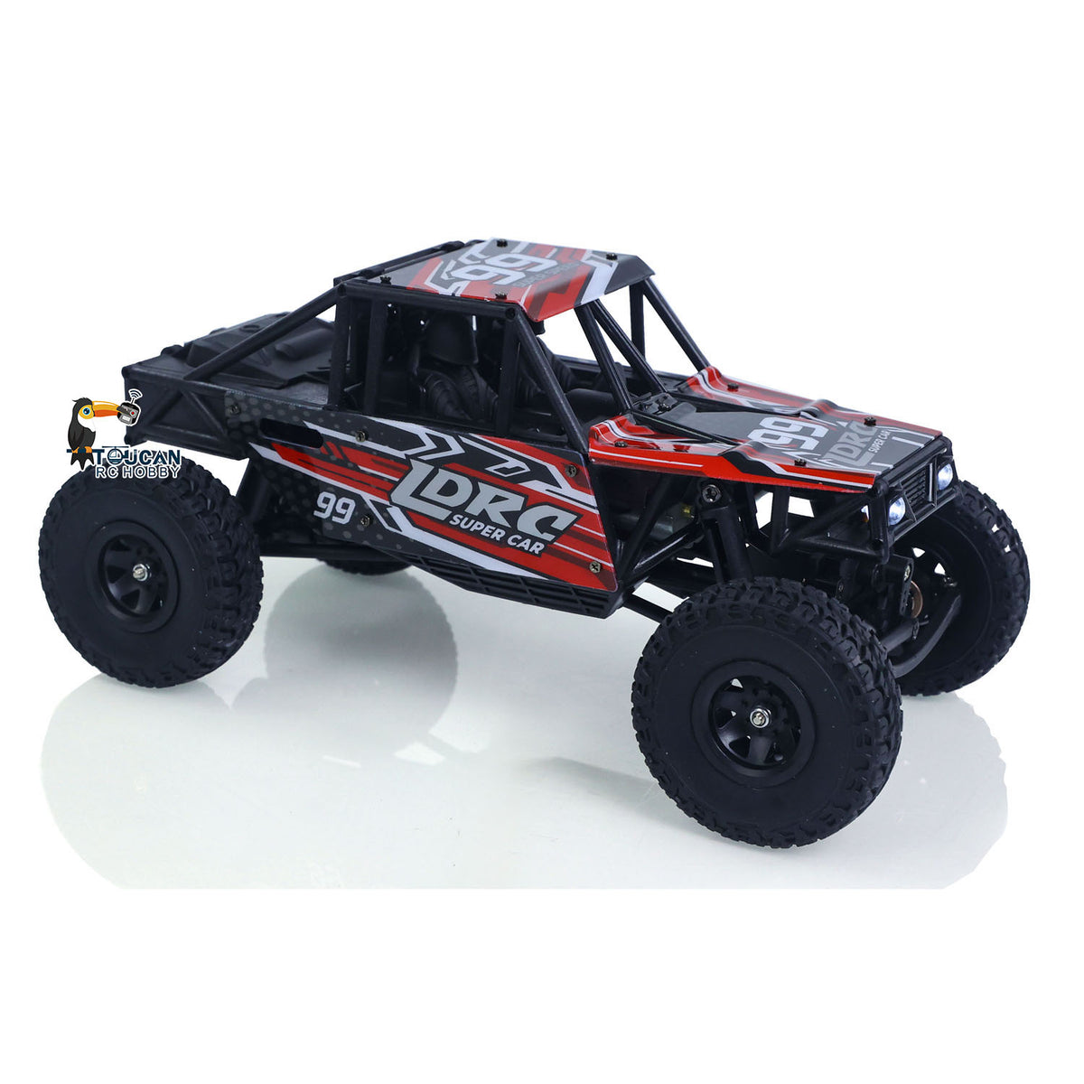 LDRC LD18499 1/18 2,4G RC Kletterauto 4*4 Ferngesteuertes Fahrzeug 280 Bürstenmotor ESC Ready to Go Batterie Servo USB Ladung