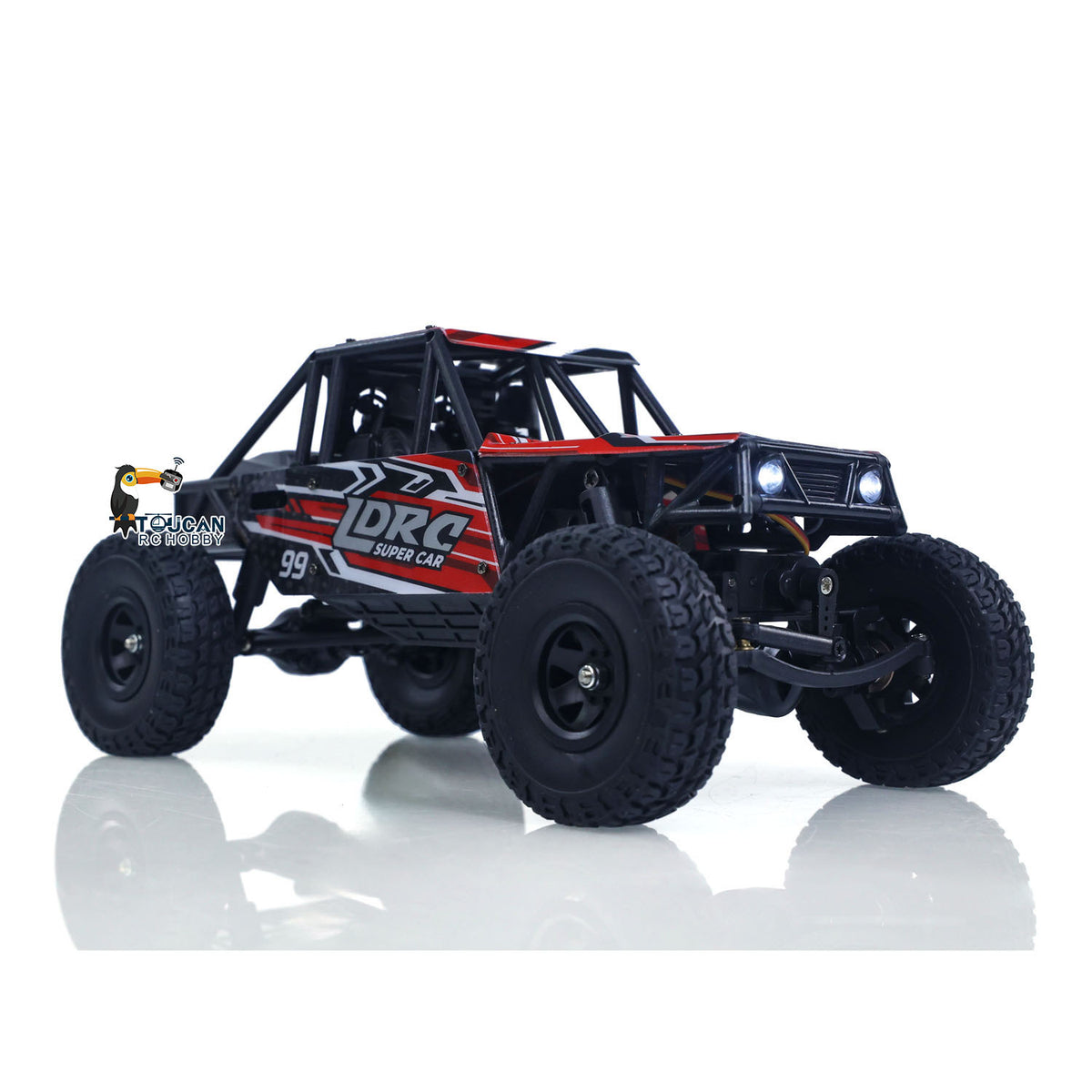 LDRC LD18499 1/18 2,4G RC Kletterauto 4*4 Ferngesteuertes Fahrzeug 280 Bürstenmotor ESC Ready to Go Batterie Servo USB Ladung
