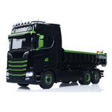 6x6 1/14 Hydraulic RC Dumper Car Metal Roll-Off Full Dump Truck Rear Axle Lifting with 3-speed Transmission Light Sound System