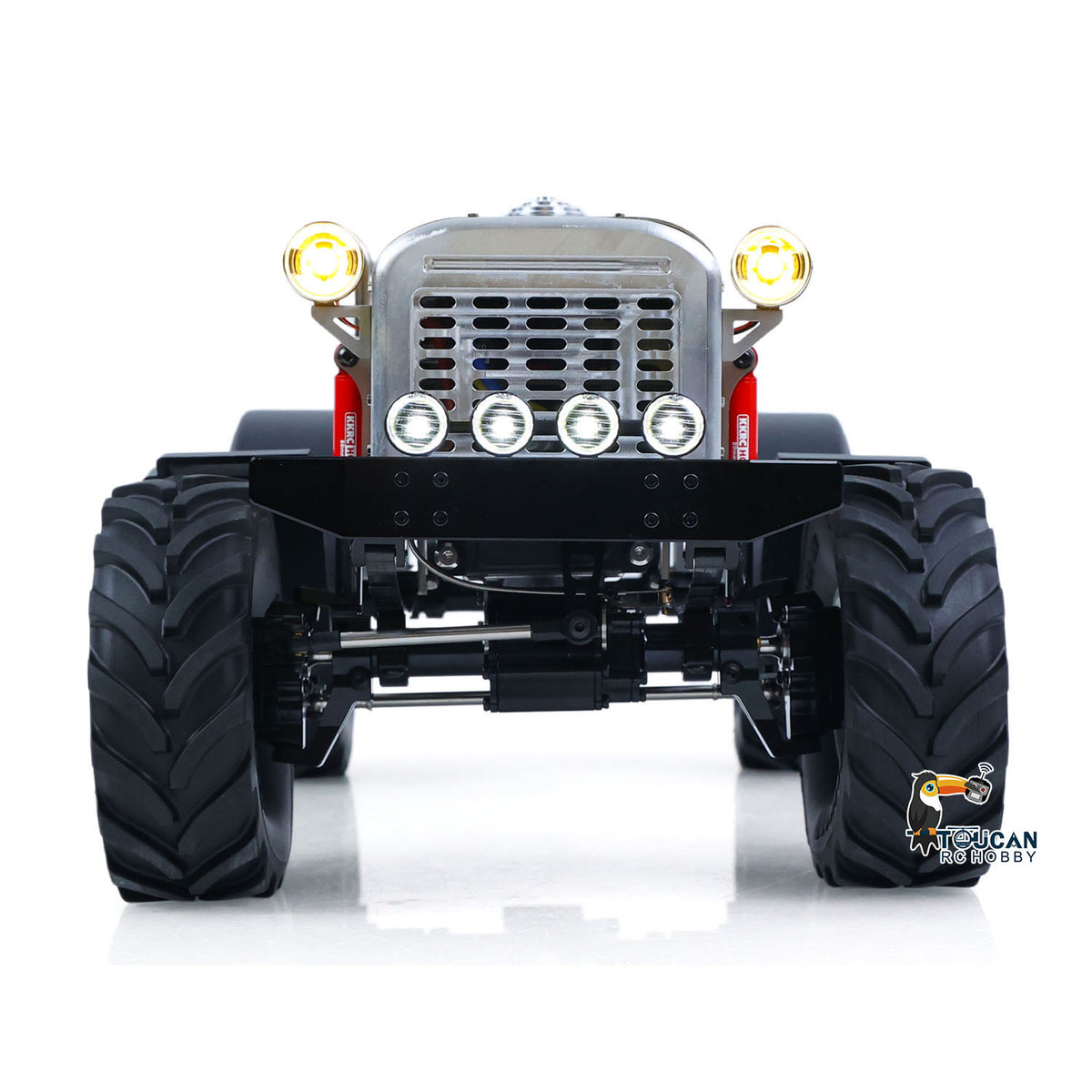 TOUCAN RC HOBBY MD 4WD 1/10 Metal RC Tractor MD009 Remote Control Off Road Car Dual Motor Winch Axles Diff Lock Radio Light System No Battery