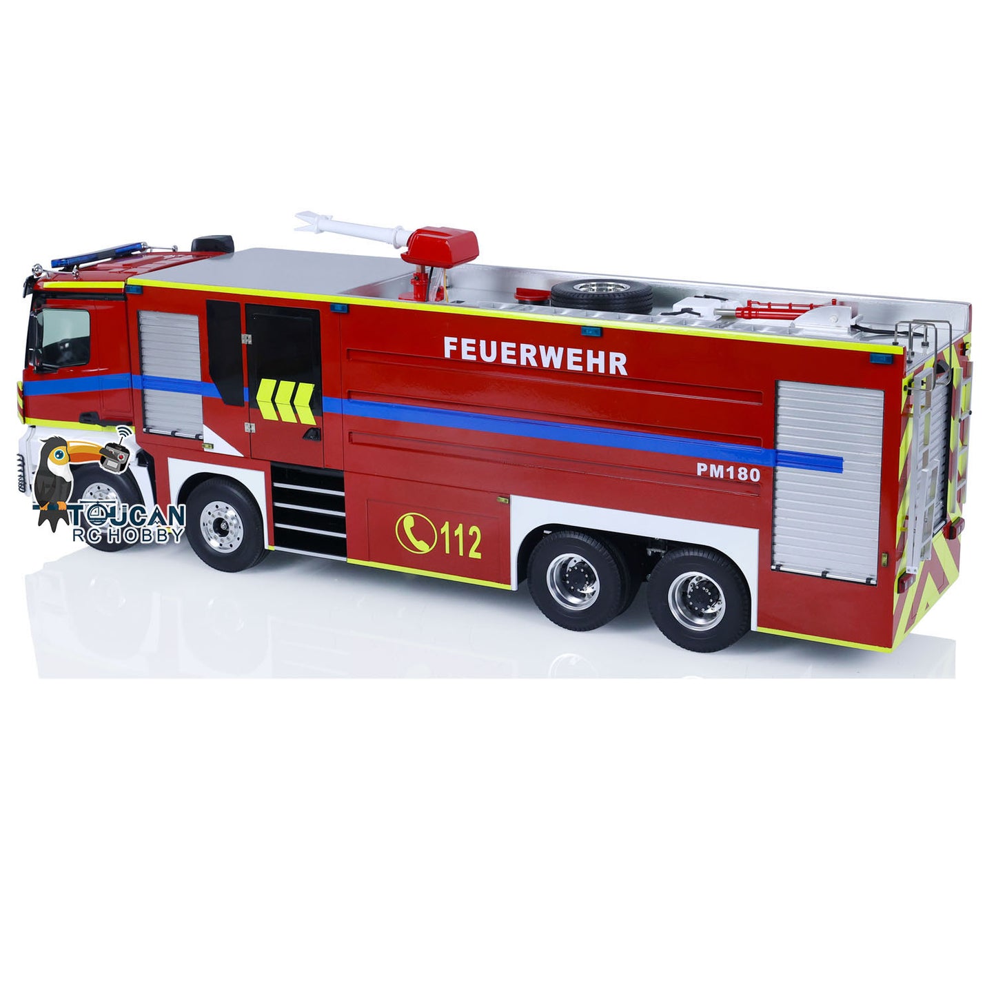 8x4 1/14 RC Feuerwehrauto, ferngesteuerte Sprinklerfahrzeuge, Geräusche, lackiert, zusammengebaut, DIY-Spielzeugauto, Geschenk für Erwachsene und Kinder 