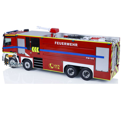 8x4 1/14 RC Feuerwehrauto, ferngesteuerte Sprinklerfahrzeuge, Geräusche, lackiert, zusammengebaut, DIY-Spielzeugauto, Geschenk für Erwachsene und Kinder 