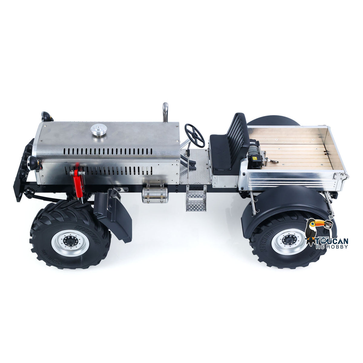 TOUCAN RC HOBBY MD 4WD 1/10 Metal RC Tractor MD009 Remote Control Off Road Car Dual Motor Winch Axles Diff Lock Radio Light System No Battery