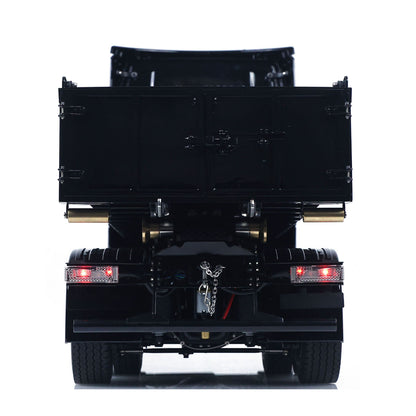 6x6 1/14 Hydraulischer RC-Muldenkipper aus Metall, Abrollkipper mit voller Hinterachse und 3-Gang-Getriebe, Licht- und Soundsystem 