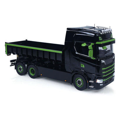 6x6 1/14 Hydraulischer RC-Muldenkipper aus Metall, Abrollkipper mit voller Hinterachse und 3-Gang-Getriebe, Licht- und Soundsystem 