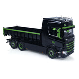 6x6 1/14 Hydraulic RC Dumper Car Metal Roll-Off Full Dump Truck Rear Axle Lifting with 3-speed Transmission Light Sound System