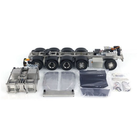 Metall 10x10 Chassis für 1/14 770 RC Traktor Lkw Modell 3-speed Getriebe Differential Sperre Achsen DIY Modell