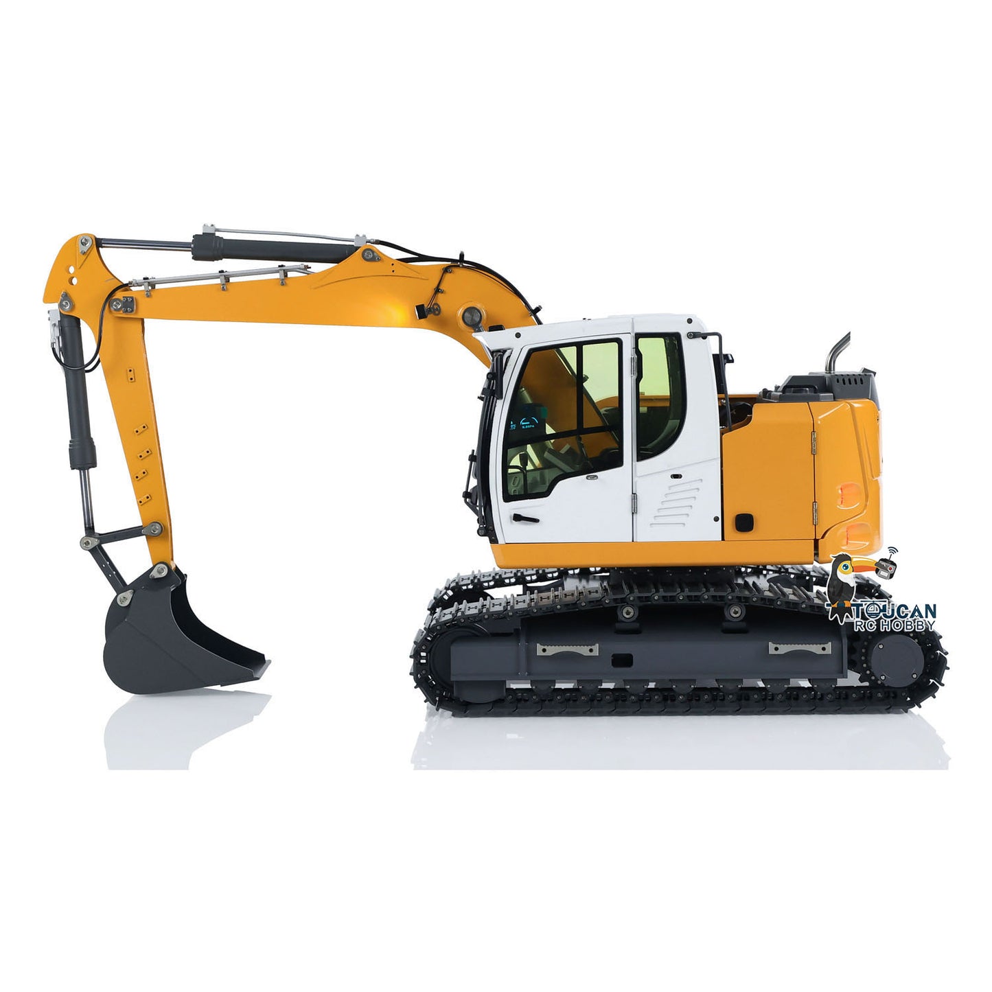 1/14 RC Hydraulic Excavator R920 JDM-208 Metal Remote Control Construction Vehicle Digger DIY Model Light Sound System