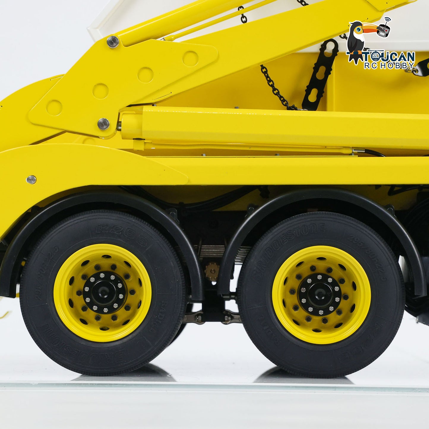 1/14 RC Hydraulischer Absetzkipper VL18U F2000 Metall-Schwingarm Beladenes Muldenkipper-Modell 4-Wege-Umkehrventil 2-Gang-Getriebe Ton Licht
