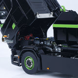 Fast Free Shipping Metal 6x6 1/14 Hydraulic RC Roll Off Dumper Truck Rear Axle Lifting Steering Car Construction Vehicle 3-speed