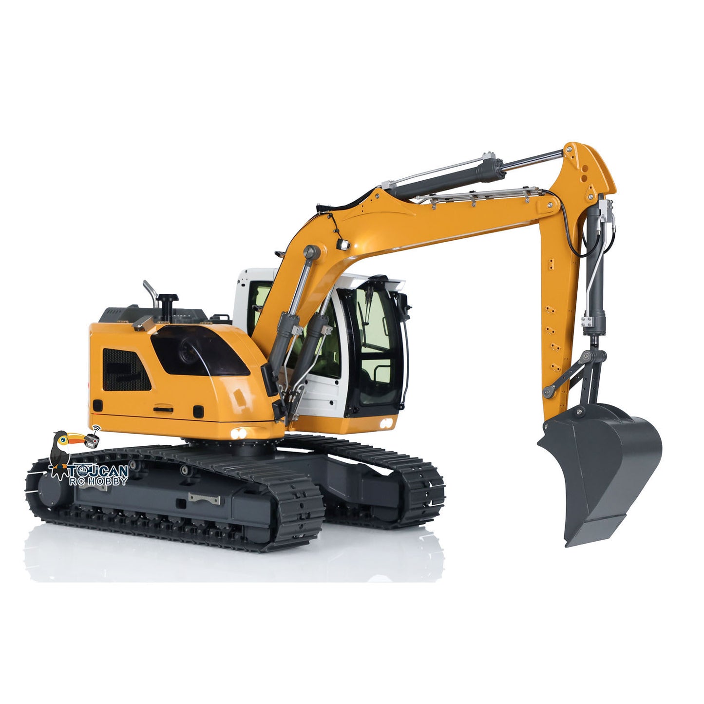 1/14 RC Hydraulic Excavator R920 JDM-208 Metal Remote Control Construction Vehicle Digger DIY Model Light Sound System