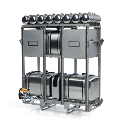 Metall 10x10 Chassis für 1/14 770 RC Traktor Lkw Modell 3-speed Getriebe Differential Sperre Achsen DIY Modell