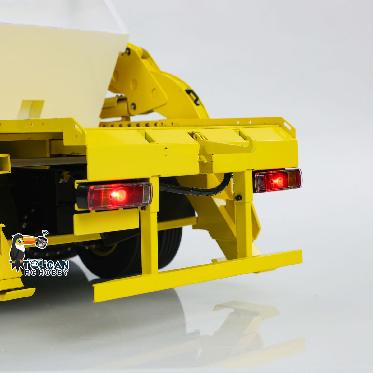 1/14 RC Hydraulischer Absetzkipper VL18U F2000 Metall-Schwingarm Beladenes Muldenkipper-Modell 4-Wege-Umkehrventil 2-Gang-Getriebe Ton Licht