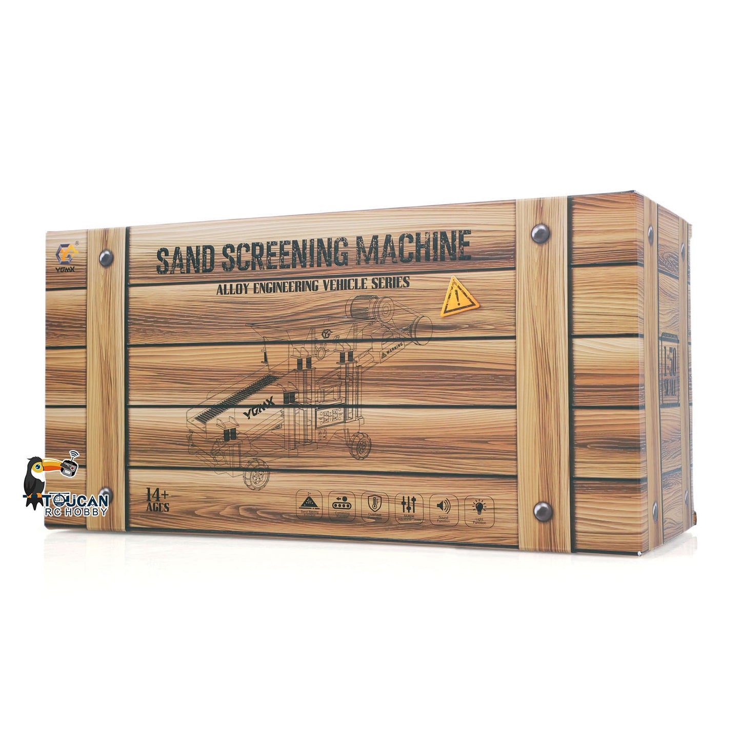 RTR 1/50 Electric Remote Control Vibrating Sand Sieve Machine RC Construction Vehicle Finished Model Battery USB Charging Cable