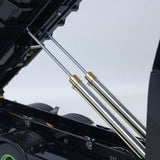 6x6 1/14 Hydraulic RC Dumper Car Metal Roll-Off Full Dump Truck Rear Axle Lifting with 3-speed Transmission Light Sound System