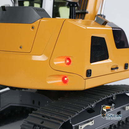 1/14 RC Hydraulic Excavator R920 JDM-208 Metal Remote Control Construction Vehicle Digger DIY Model Light Sound System