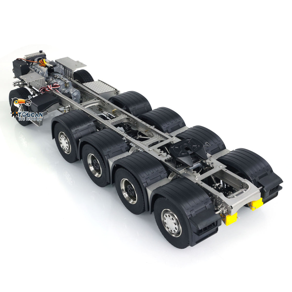 Metall 10x10 Chassis für 1/14 770 RC Traktor Lkw Modell 3-speed Getriebe Differential Sperre Achsen DIY Modell