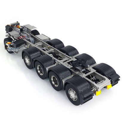 Metall 10x10 Chassis für 1/14 770 RC Traktor Lkw Modell 3-speed Getriebe Differential Sperre Achsen DIY Modell