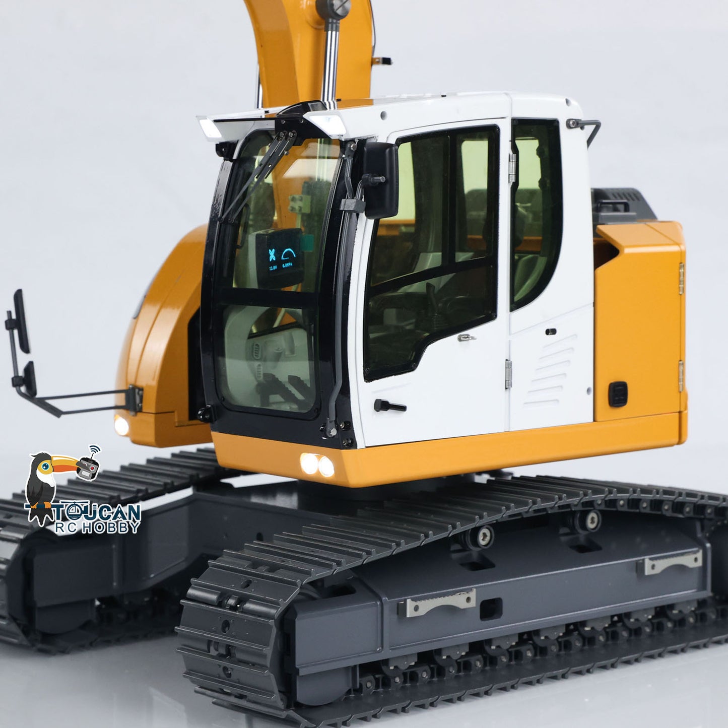 1/14 RC Hydraulic Excavator R920 JDM-208 Metal Remote Control Construction Vehicle Digger DIY Model Light Sound System