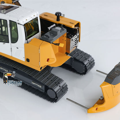 TOUCAN RC HOBBY Fast  Free Shipping 1/14 RC Hydraulic Excavator R920 JDM-208 Metal Remote Control Digger Model Sound Light Simulation Vehicle