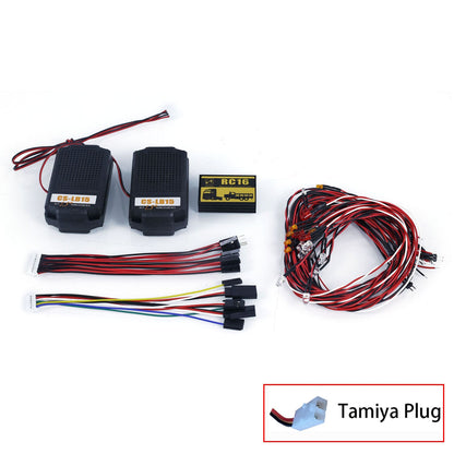 IN Stock CS RC16 LED Light Sound System Set 2PCS 1.5 Inches Speakers for 1/14 RC Tractor Trucks Crawler Off-road Vehicle DIY Parts