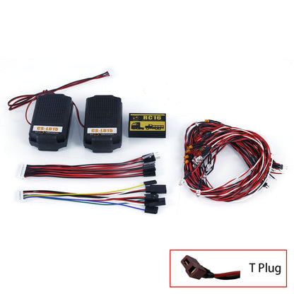 IN Stock CS RC16 LED Light Sound System Set 2PCS 1.5 Inches Speakers for 1/14 RC Tractor Trucks Crawler Off-road Vehicle DIY Parts