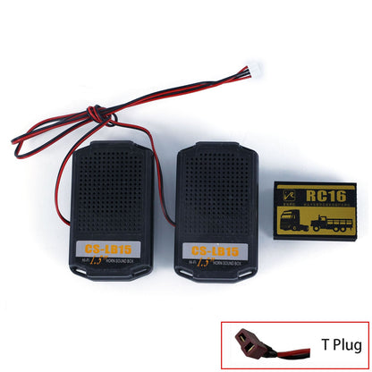 IN Stock CS RC16 LED Light Sound System Set 2PCS 1.5 Inches Speakers for 1/14 RC Tractor Trucks Crawler Off-road Vehicle DIY Parts