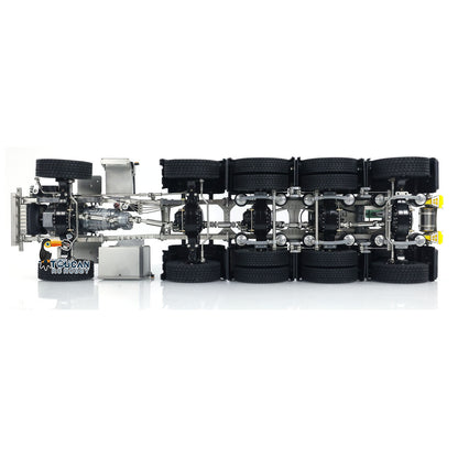 Metall 10x10 Chassis für 1/14 770 RC Traktor Lkw Modell 3-speed Getriebe Differential Sperre Achsen DIY Modell